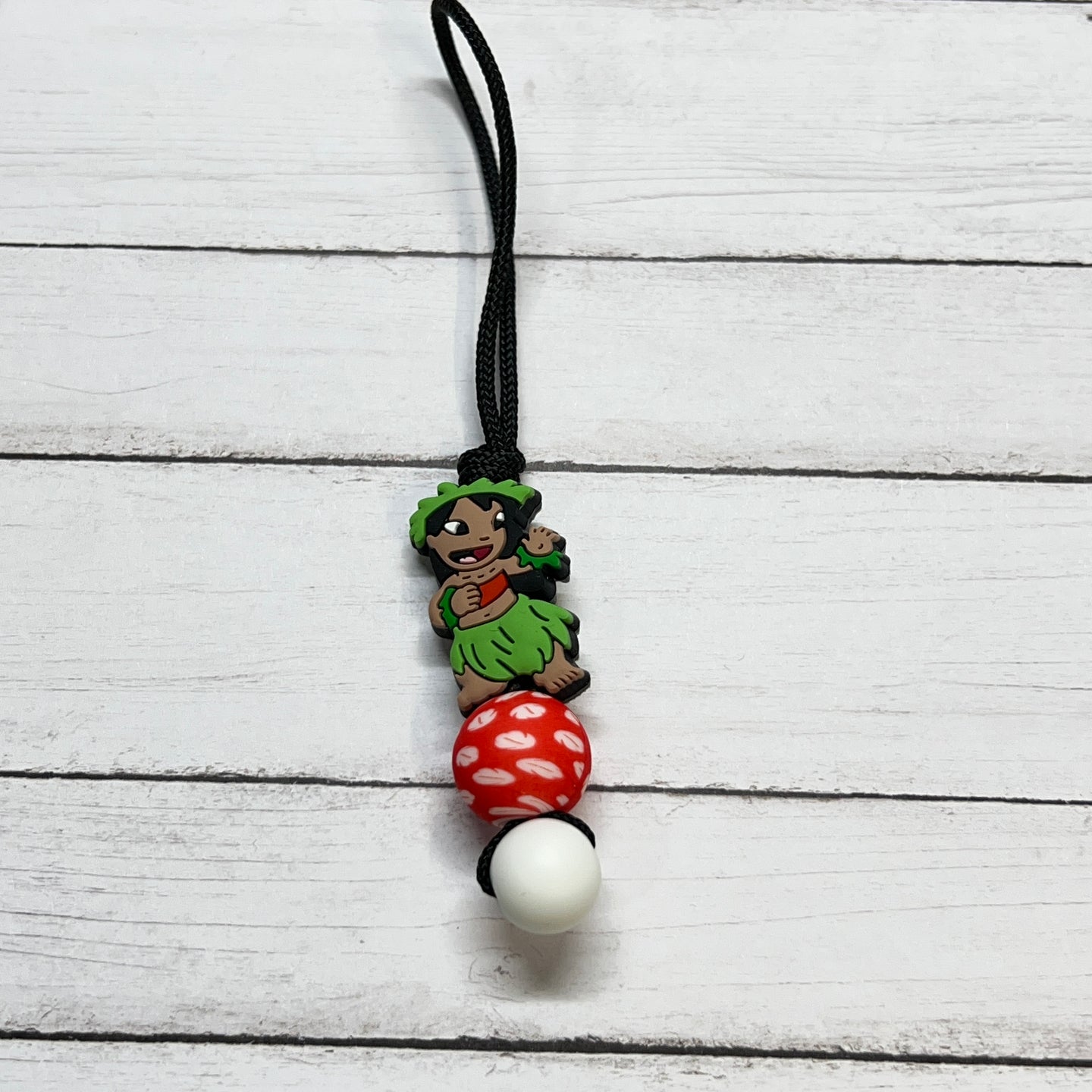 Hula Girl Zipper Charm